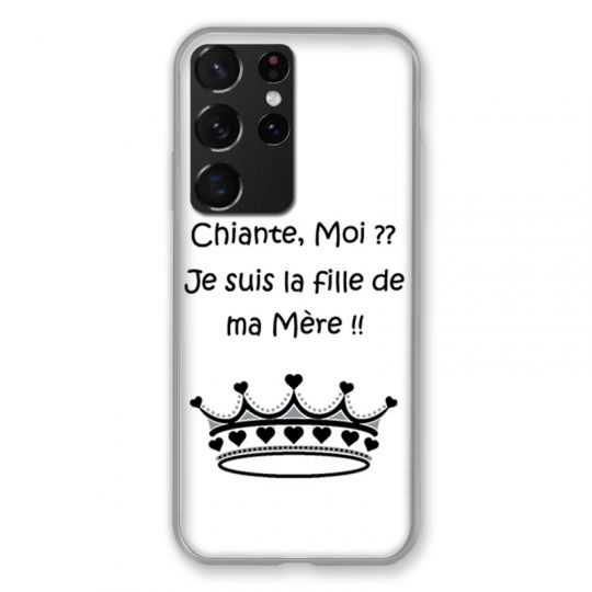 Coque Pour Samsung Galaxy S21 Ultra Humour Moi Chiante