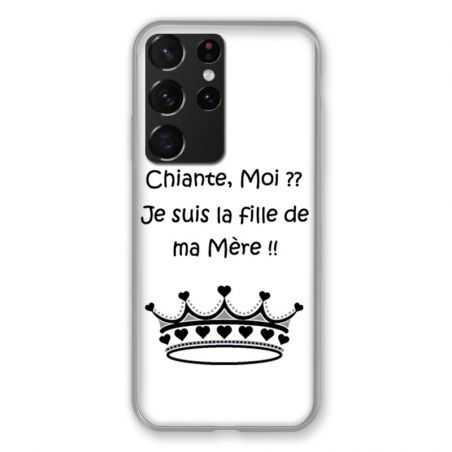 Coque Pour Samsung Galaxy S21 Ultra Humour Moi Chiante