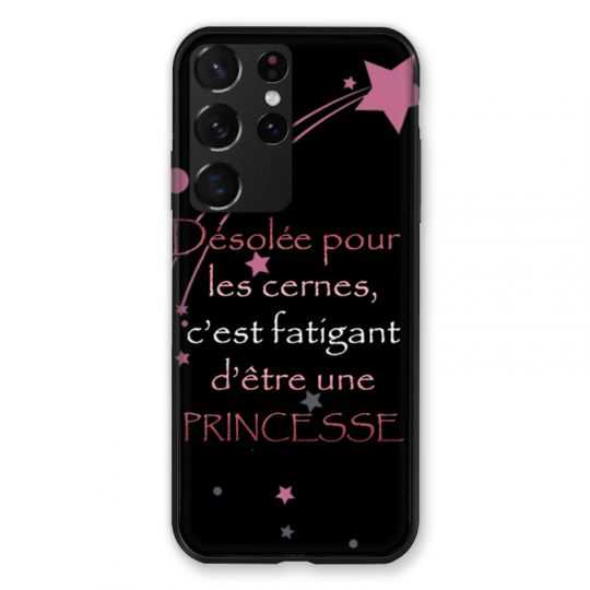 Coque Pour Samsung Galaxy S21 Ultra Humour Princesse