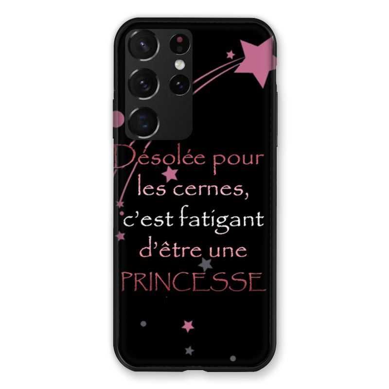 Coque Pour Samsung Galaxy S21 Ultra Humour Princesse