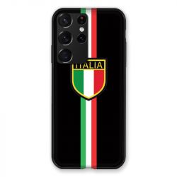 Coque Pour Samsung Galaxy S21 Ultra Italie 3 Noir