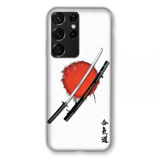 Coque Pour Samsung Galaxy S21 Ultra Japon Epée