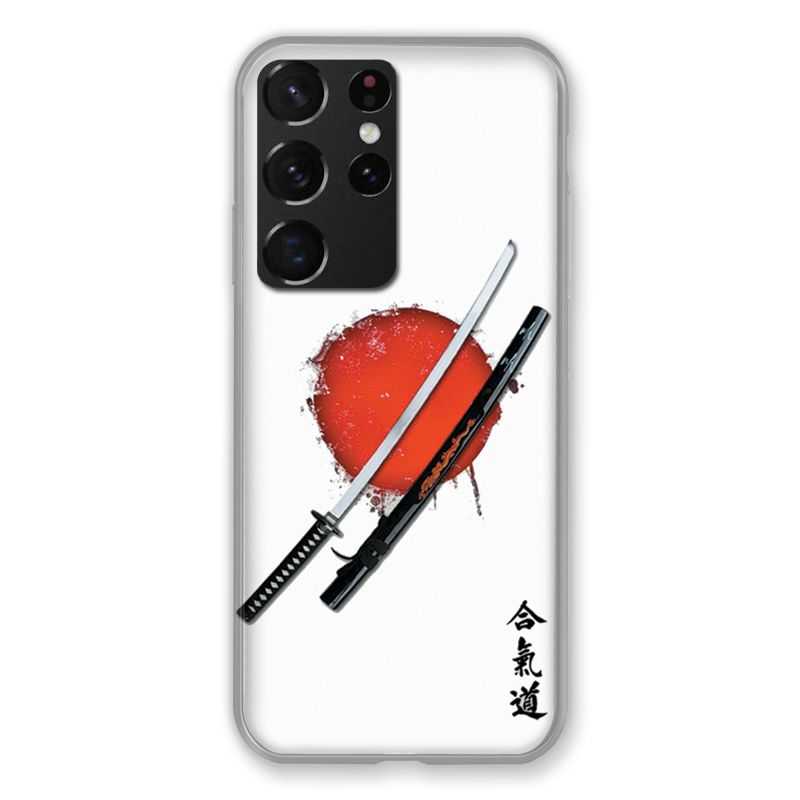 Coque Pour Samsung Galaxy S21 Ultra Japon Epée