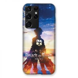 Coque Pour Samsung Galaxy S21 Ultra Manga Attaque Titans Soleil