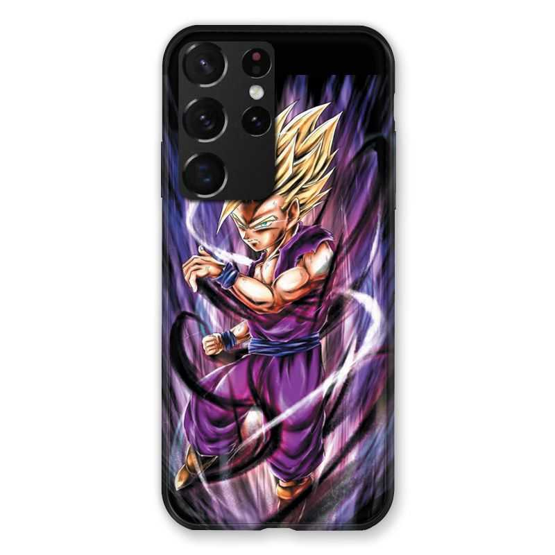 Coque Pour Samsung Galaxy S21 Ultra Manga Dragon Ball Sangohan Violet