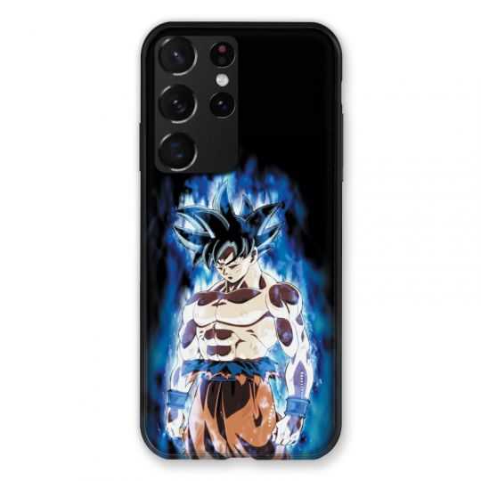 Coque Pour Samsung Galaxy S21 Ultra Manga Dragon Ball Sangoku Noir