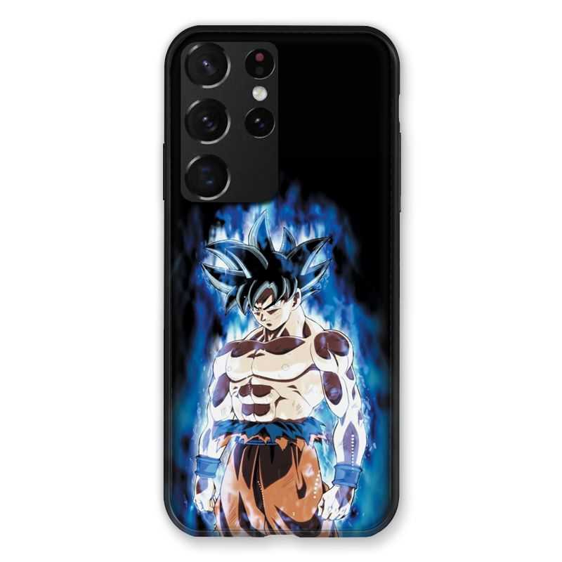 Coque Pour Samsung Galaxy S21 Ultra Manga Dragon Ball Sangoku Noir