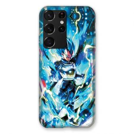 Coque Pour Samsung Galaxy S21 Ultra Manga Dragon Ball Vegeta Bleu