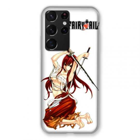 Coque Pour Samsung Galaxy S21 Ultra Manga Fairy Tail Erza