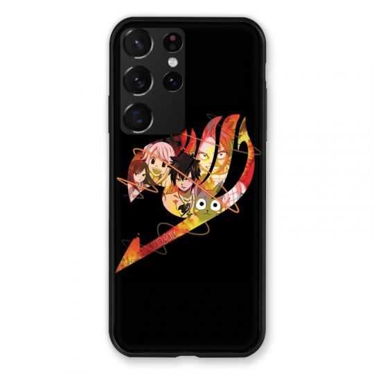 Coque Pour Samsung Galaxy S21 Ultra Manga Fairy Tail Logo Noir
