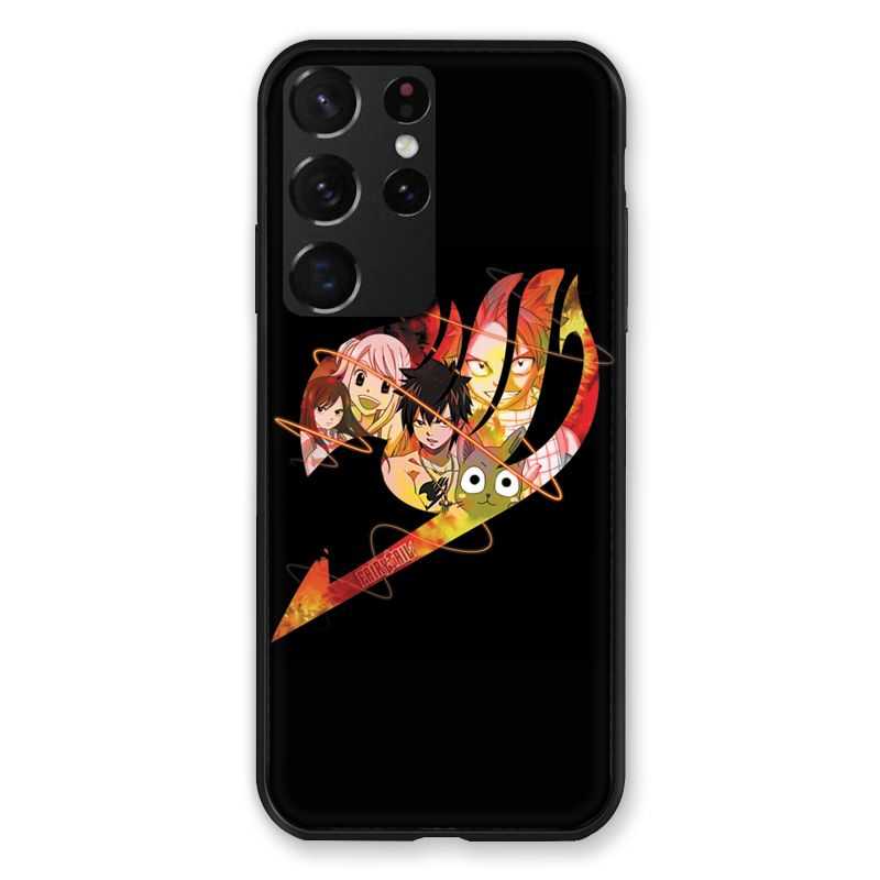 Coque Pour Samsung Galaxy S21 Ultra Manga Fairy Tail Logo Noir