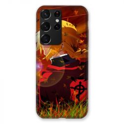 Coque Pour Samsung Galaxy S21 Ultra Manga Fullmetal Alchemist Rouge