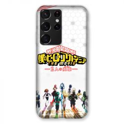 Coque Pour Samsung Galaxy S21 Ultra Manga My Hero Academia Blanc