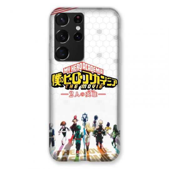 Coque Pour Samsung Galaxy S21 Ultra Manga My Hero Academia Blanc