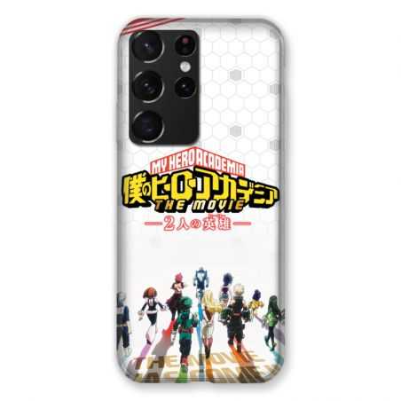 Coque Pour Samsung Galaxy S21 Ultra Manga My Hero Academia Blanc