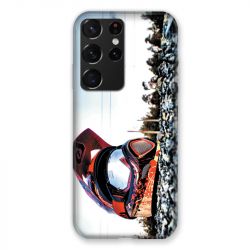 Coque Pour Samsung Galaxy S21 Ultra Moto Casque Cross