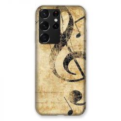Coque Pour Samsung Galaxy S21 Ultra Musique Clé Sol Vintage
