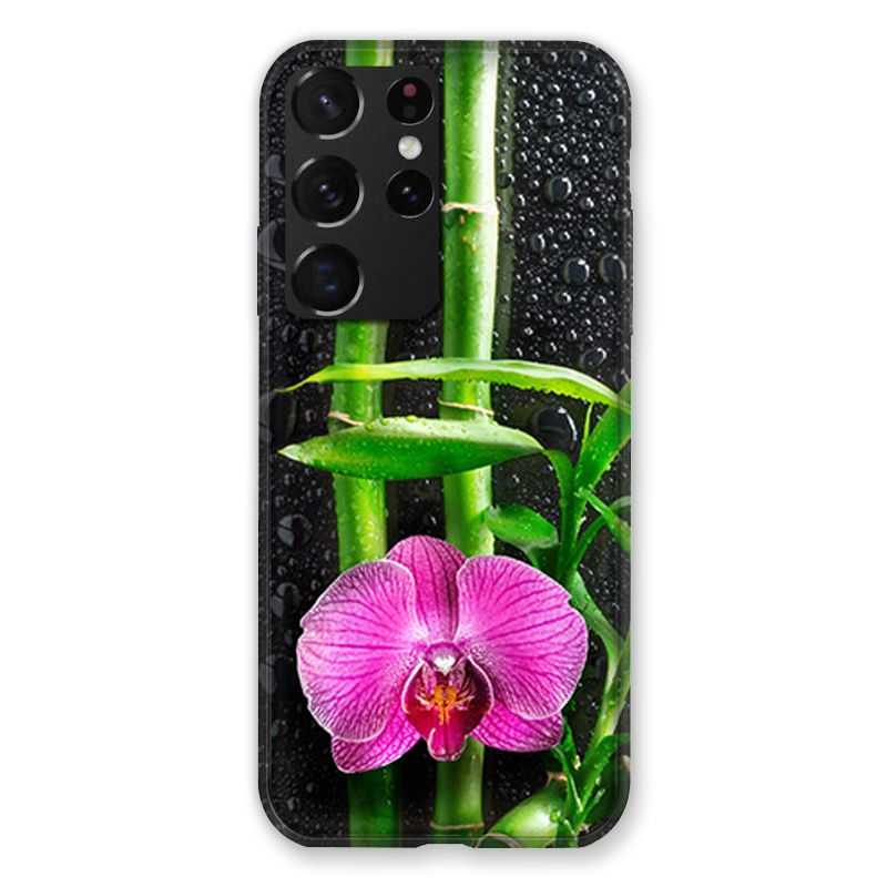 Coque Pour Samsung Galaxy S21 Ultra Orchidee Bambou