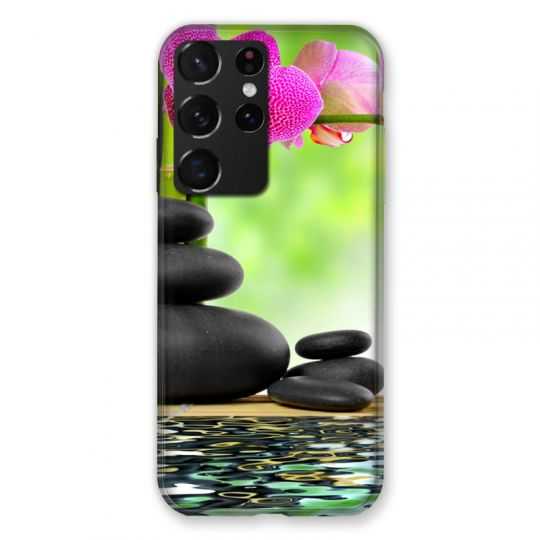 Coque Pour Samsung Galaxy S21 Ultra Orchidee Eau