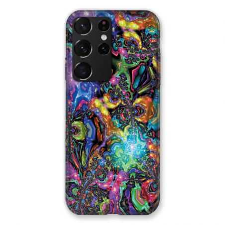 Coque Pour Samsung Galaxy S21 Ultra Psychedelic Colore