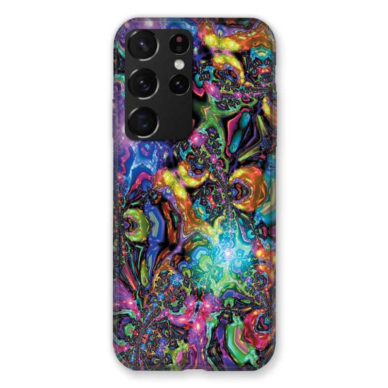 Coque Pour Samsung Galaxy S21 Ultra Psychedelic Colore