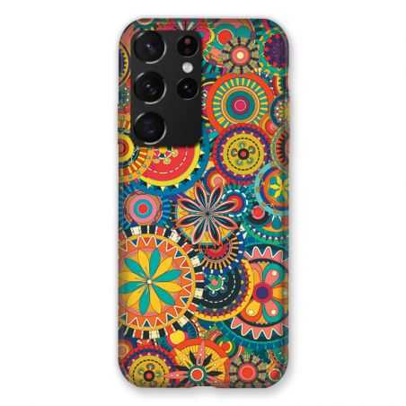 Coque Pour Samsung Galaxy S21 Ultra Psychedelic Roue