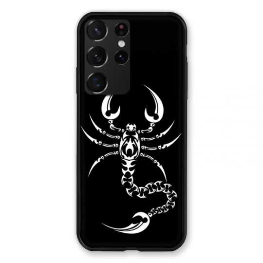 Coque Pour Samsung Galaxy S21 Ultra Scorpion Noir