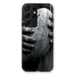 Coque Pour Samsung Galaxy S21 Ultra Rugby Ballon Vintage