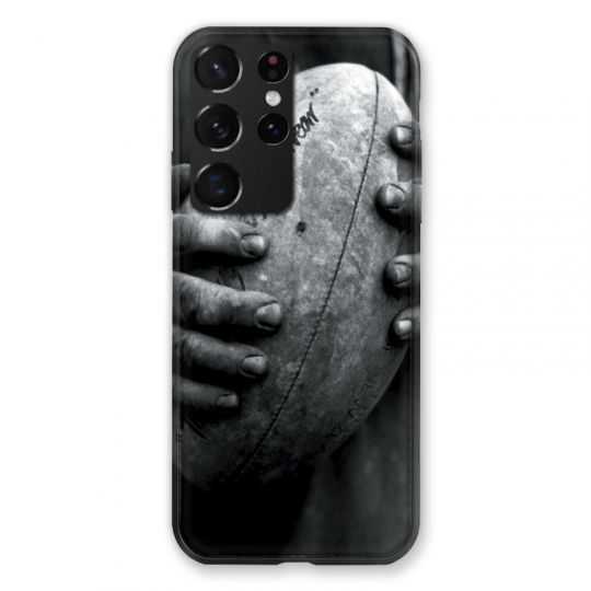 Coque Pour Samsung Galaxy S21 Ultra Rugby Ballon Vintage