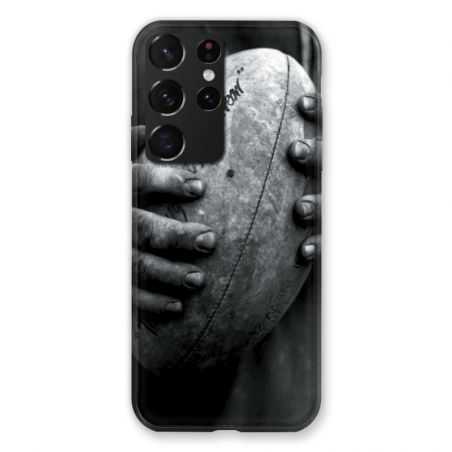 Coque Pour Samsung Galaxy S21 Ultra Rugby Ballon Vintage