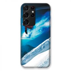 Coque Pour Samsung Galaxy S21 Ultra Snowboard Saut