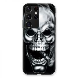 Coque Pour Samsung Galaxy S21 Ultra Tete de Mort Fume