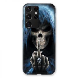 Coque Pour Samsung Galaxy S21 Ultra Tete de Mort Doigt