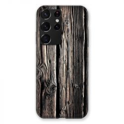 Coque Pour Samsung Galaxy S21 Ultra Texture Bois