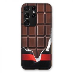 Coque Pour Samsung Galaxy S21 Ultra Trompe Oeil Chocolat