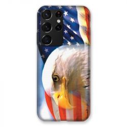 Coque Pour Samsung Galaxy S21 Ultra Amerique USA Aigle