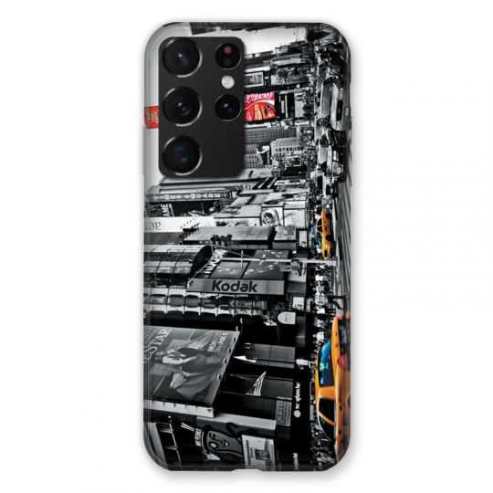 Coque Pour Samsung Galaxy S21 Ultra Amerique USA New York Taxi