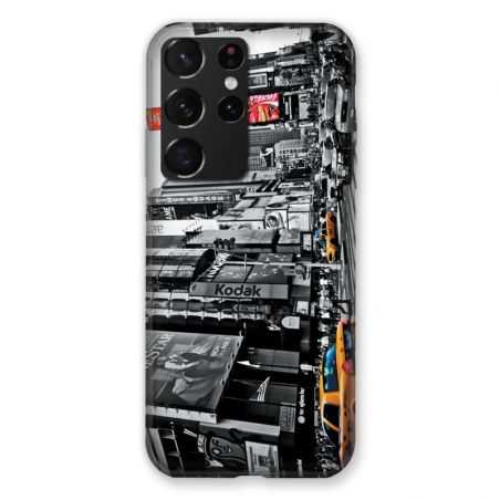Coque Pour Samsung Galaxy S21 Ultra Amerique USA New York Taxi