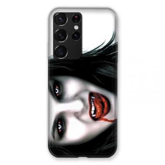 Coque Pour Samsung Galaxy S21 Ultra Vampire Blanc