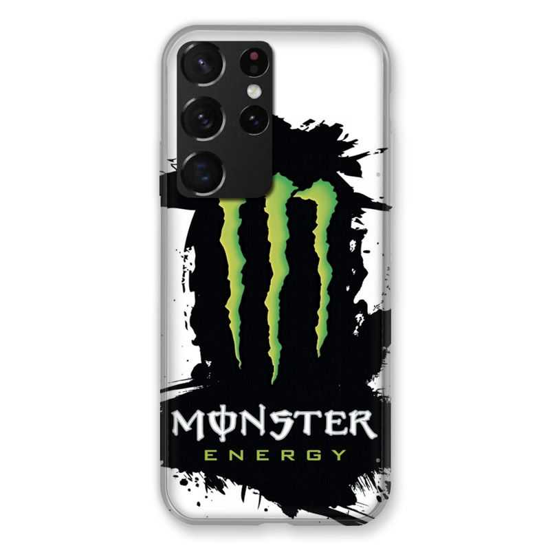 Coque Pour Samsung Galaxy S21 Ultra Monster Energy Tache