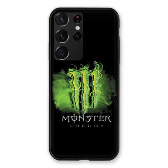 Coque Pour Samsung Galaxy S21 Ultra Monster Energy Vert