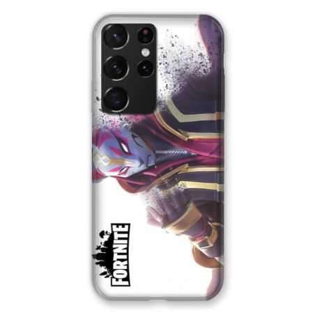 Coque Pour Samsung Galaxy S21 Ultra Fortnite Blanc