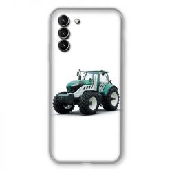Coque Pour Samsung Galaxy S21 Plus Agriculture Tracteur Blanc