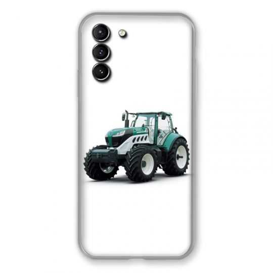 Coque Pour Samsung Galaxy S21 Plus Agriculture Tracteur Blanc