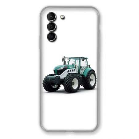 Coque Pour Samsung Galaxy S21 Plus Agriculture Tracteur Blanc
