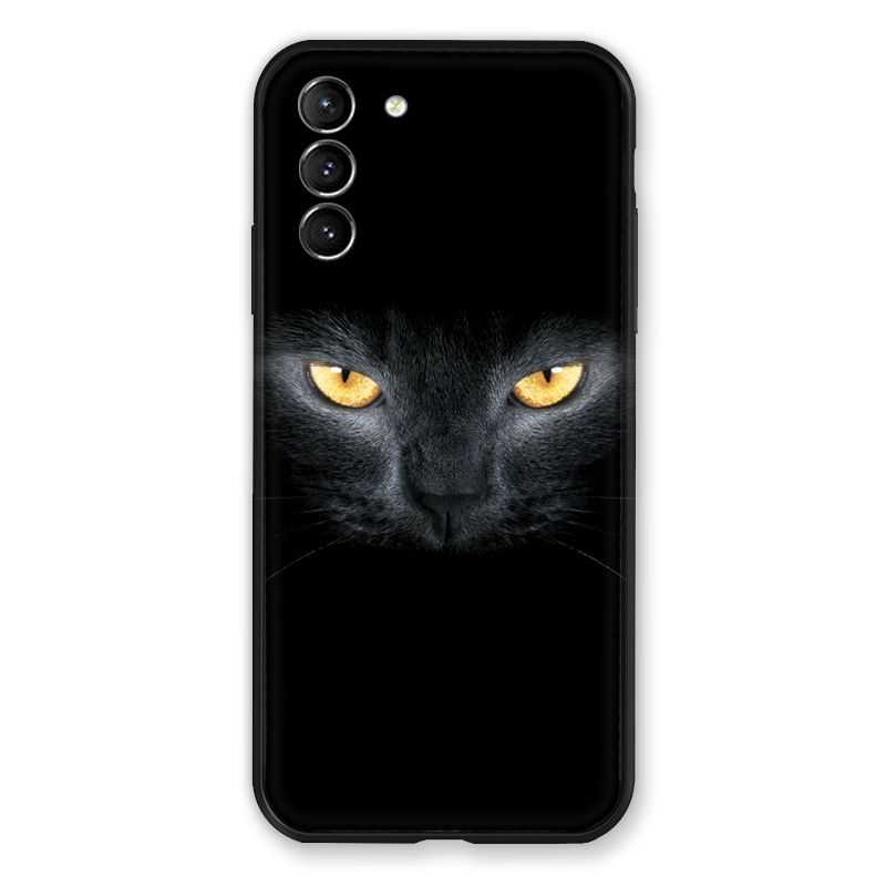 Coque Pour Samsung Galaxy S21 Plus Chat Noir