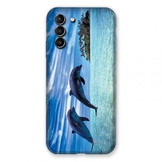 Coque Pour Samsung Galaxy S21 Plus Dauphin Ile