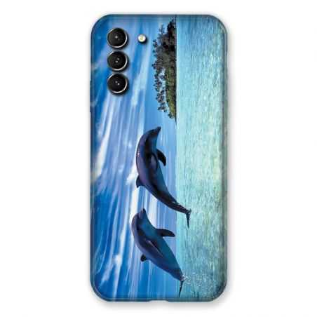 Coque Pour Samsung Galaxy S21 Plus Dauphin Ile