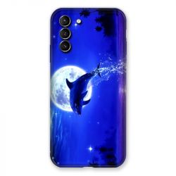 Coque Pour Samsung Galaxy S21 Plus Dauphin Lune