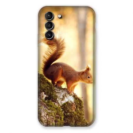Coque Pour Samsung Galaxy S21 Plus Ecureuil Bois